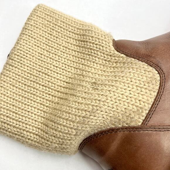 UGG Rosalie Knit/Leather Mid Calf Boots 7 - Picture 15 of 16